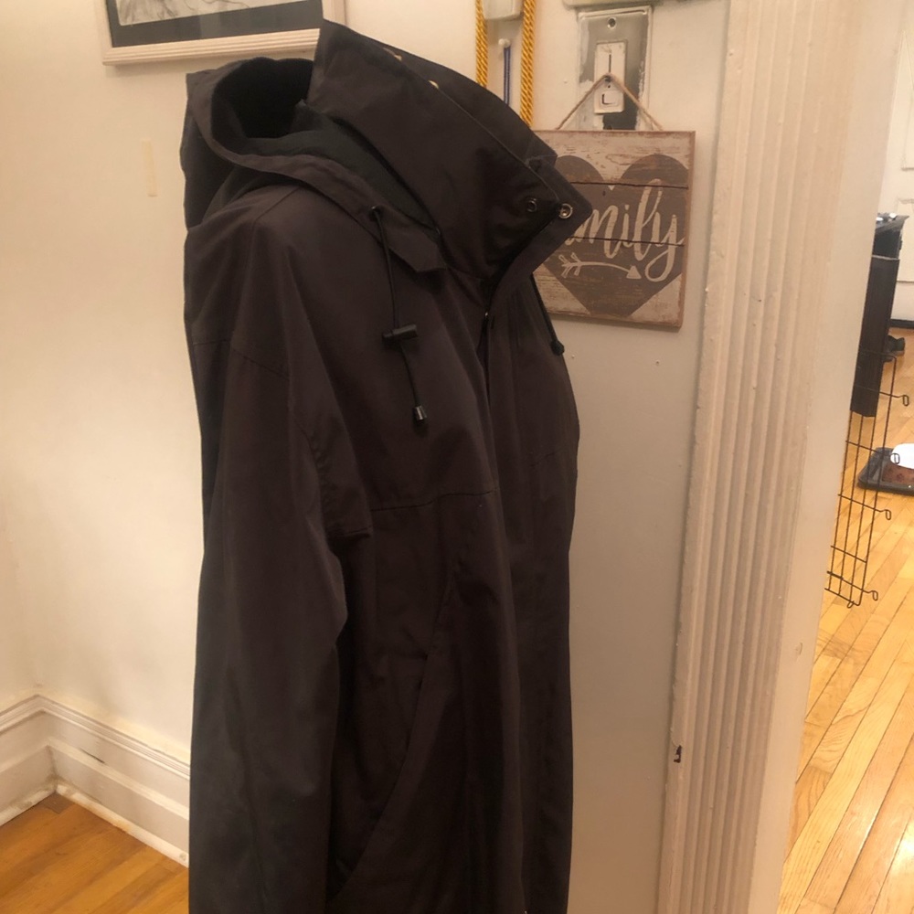 Bloomingdale’s Dark Raincoat Women’s Small
